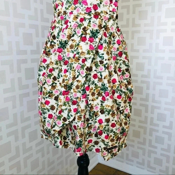 Sara Boo Floral Halter Cocktail Dress L - Picture 2 of 6